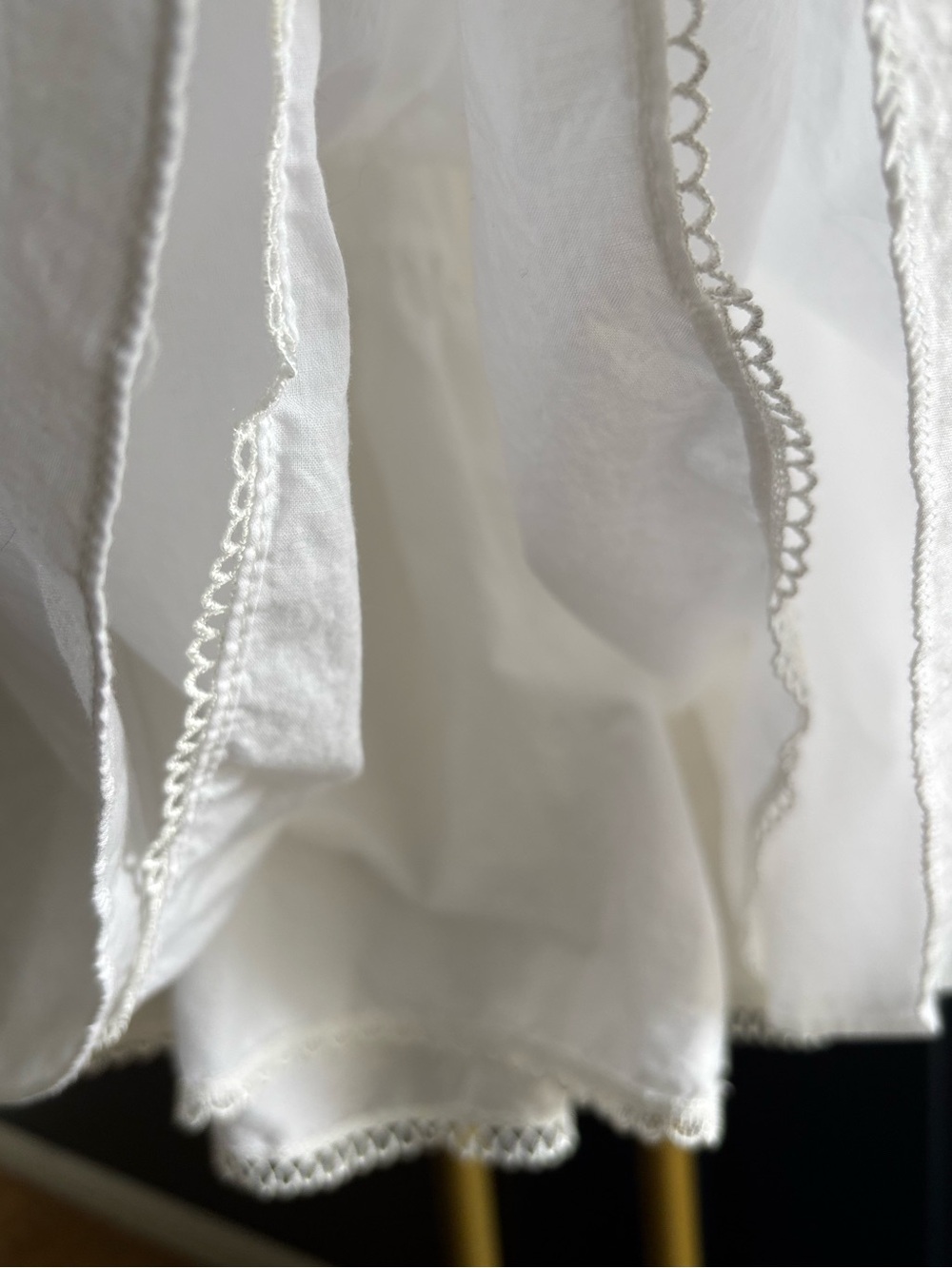 🐩 ODILLE Anthropologie Full Petticoat Midi Skirt 100% cotton, eyelet lace - Picture 14 of 15